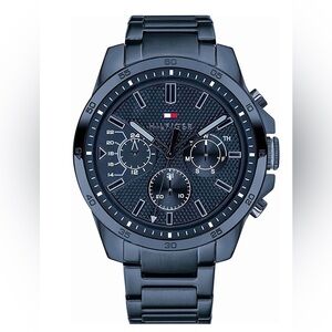 Tommy Hilfiger 1791560 Men's Decker Multi-function Analog Business Blue Watch